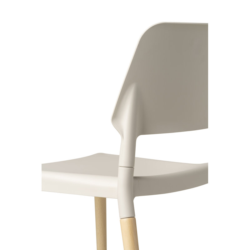 Belloch Chair, White, Natural Beech Wood