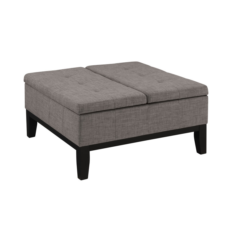 Baudelio Upholstered Ottoman, Light Gray