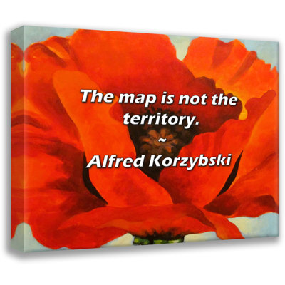 Artsy Quote "The map is not the territory." By Alfred Korzybski Gallery Wrapped Canvas