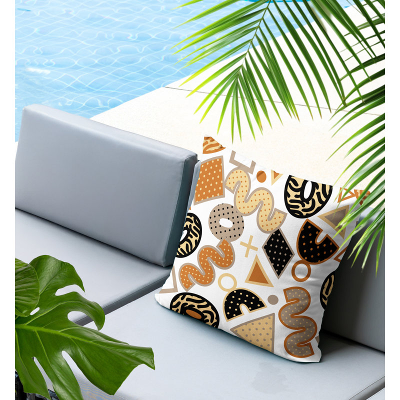 Coussin carré intérieur / extérieur Trixel, Carré 16 po