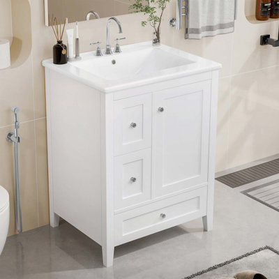 Meuble-lavabo polyvalent avec beaucoup de rangement et une qualité durable