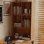 Bureau rectangulaire en bois massif brun-118231086