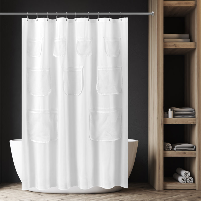 Rideau de douche Mesh, Noir, H 72 po x l 72 po