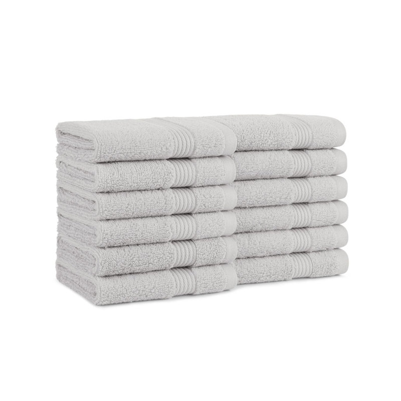 Brendle Washcloth 13x13 (12/Pack), Titanium Gray