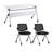 Bush Business Furniture Envision 60W Folding Training Table With Powered Grommets And 2 Chairs-105356678-105356679