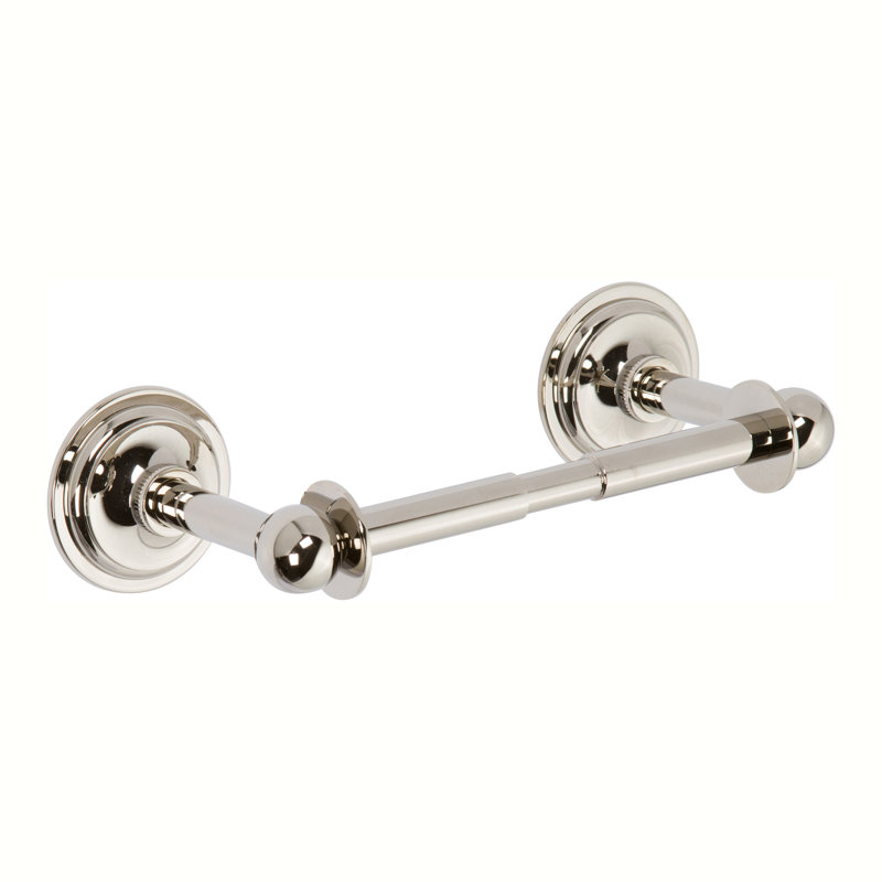 London Terrace Double Post Toilet Paper Holder, Polished Nickel