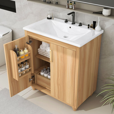 Meuble-lavabo multifonctionnel 30 po avec lavabo et meuble-lavabo 30 po