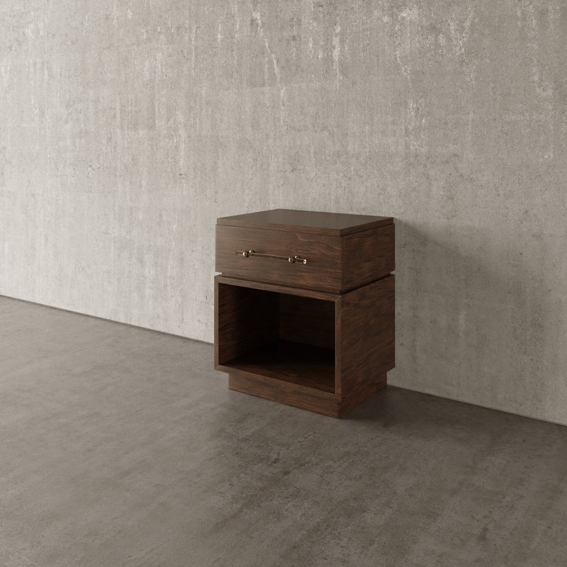 Mattone 1 - Drawer Nightstand, Brown