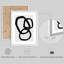 Abstrait noir et blanc, dessins géométriques minimalistes modernes, art moderne, petit décor-102709792