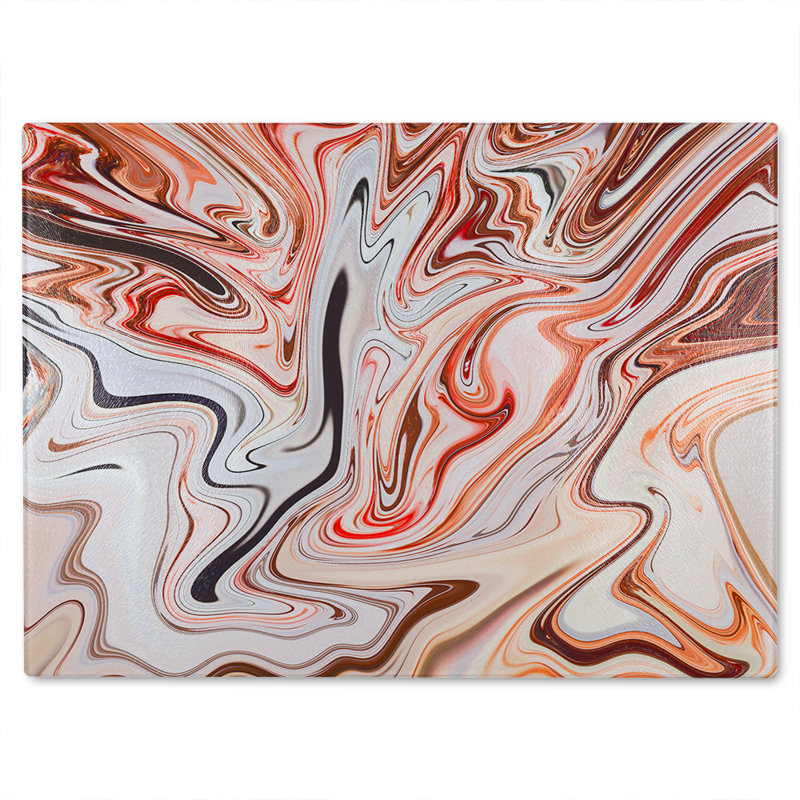 Rippled Marble Glass Chopping Board