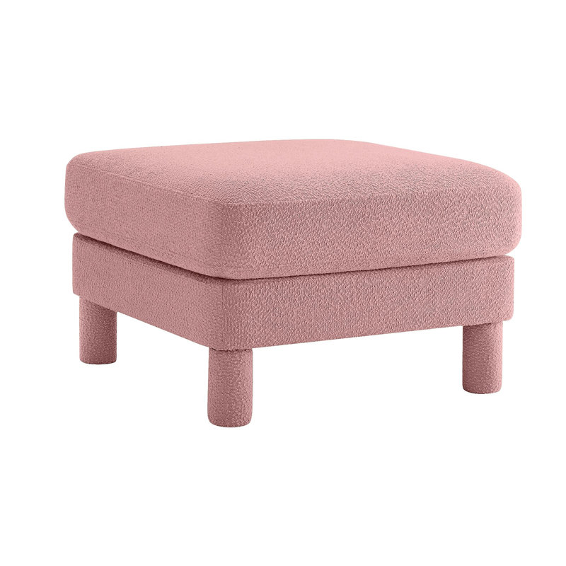 Repose-pieds Lucas - polyester - rose, Pink