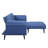 Blue Fabric Adjustable Sofa & Ottoman