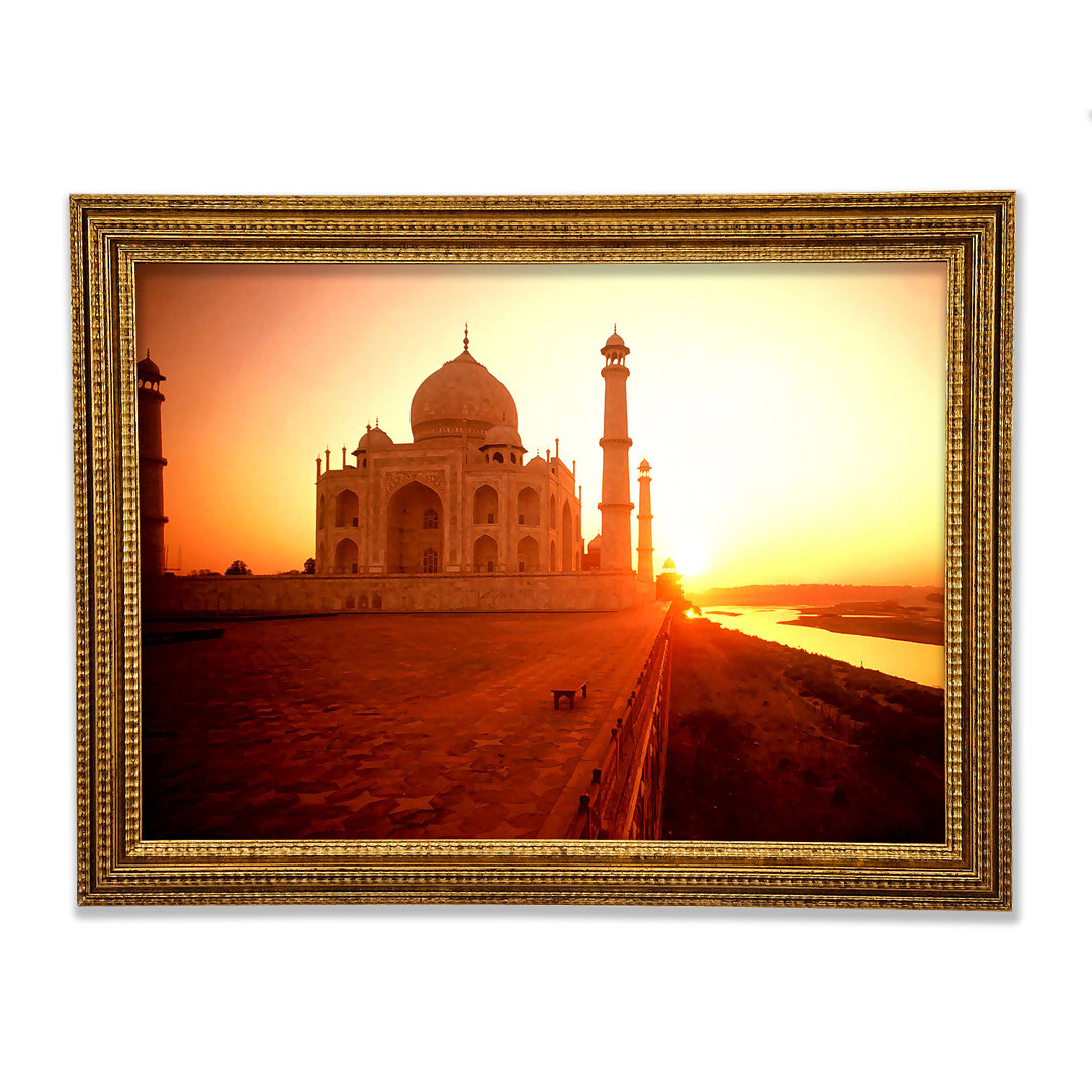 Das Taj Mahal bei Sonnenuntergang Indien - Drucken