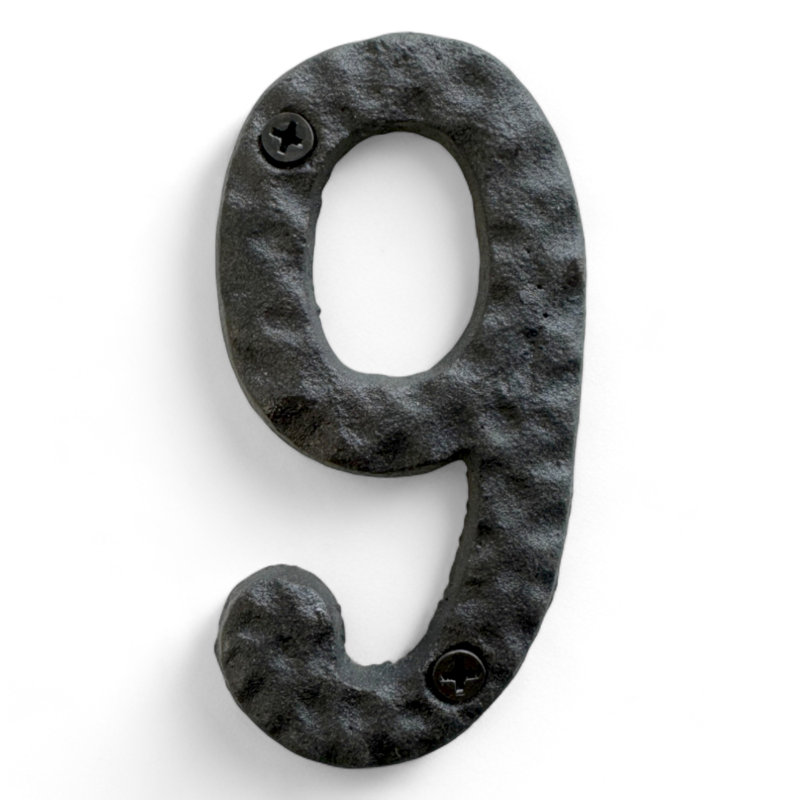 4'' H Metal House Number, 9