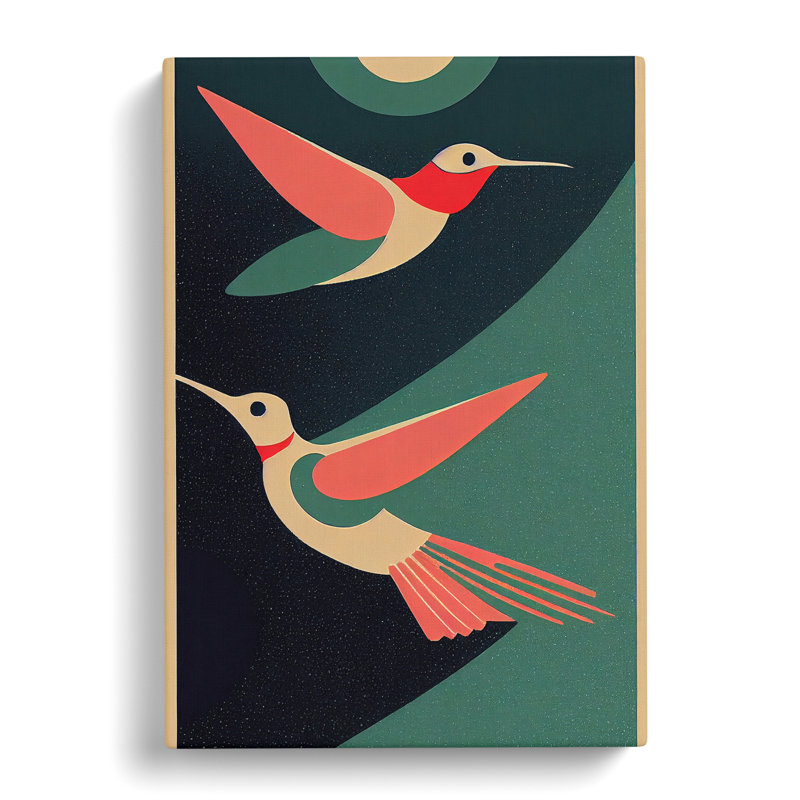 Cotta Hummingbird Abstract Vol.3 - Wrapped Canvas, 60cm H x 40cm W x 3cm D