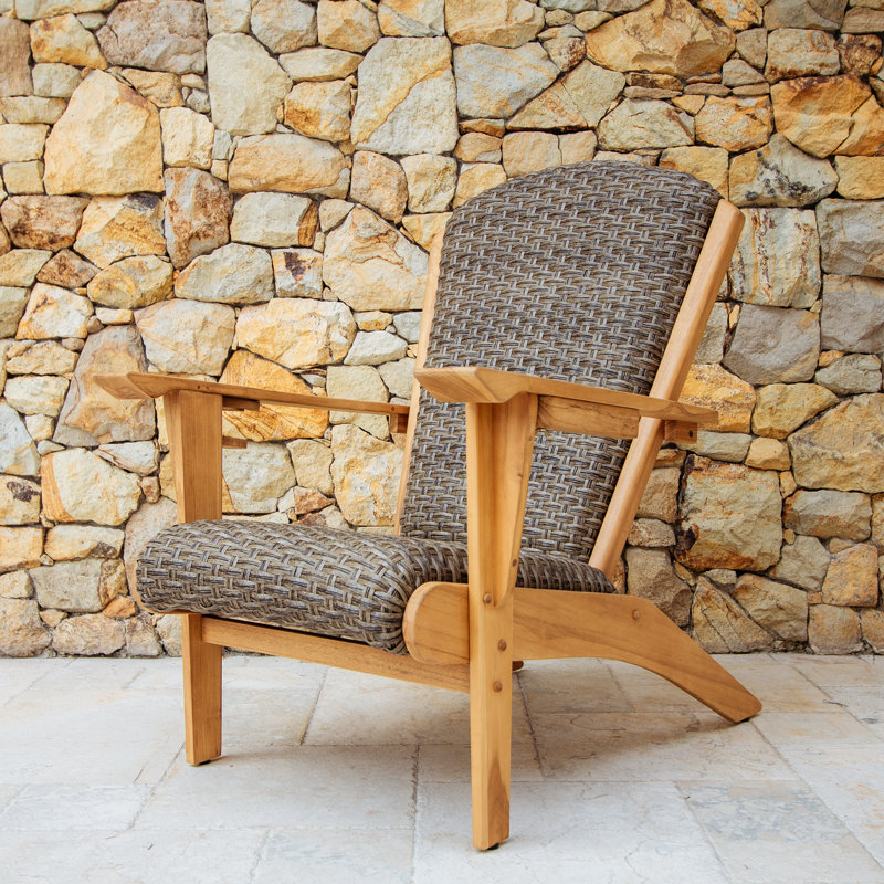 Cardiff 2 - Person Teak Outdoor Seating Group Free Furniture Cover, 3 Pcs: 2 Chairs, Tablev