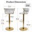Tabouret tournant en velours-363466210