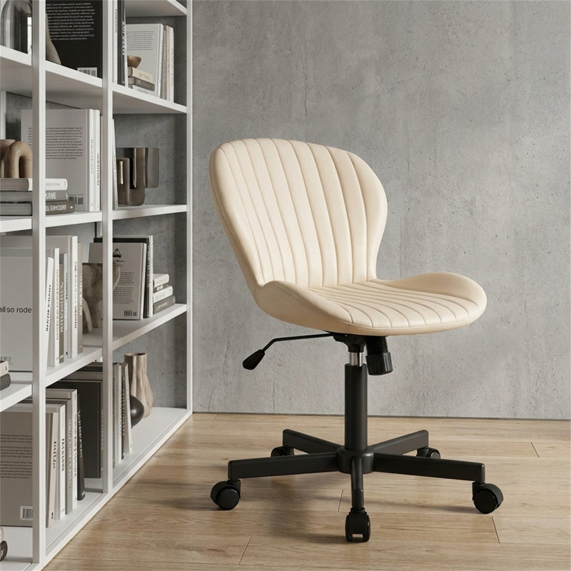 Chaise de bureau en polyuréthane, Beige