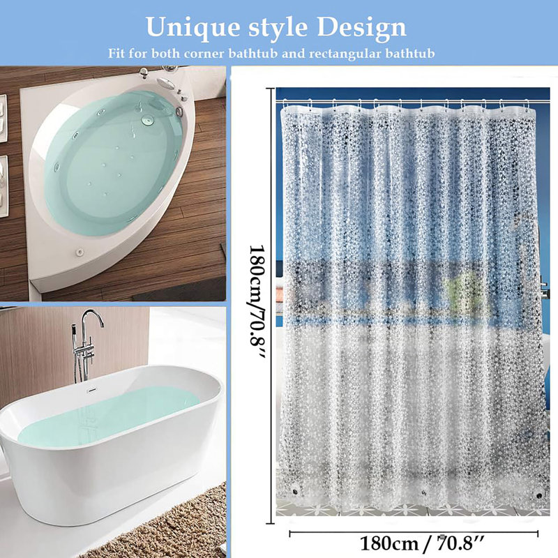 Shower Curtain, Cobblestone, 180cm H x 180cm W