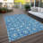 Washable Floral Indoor / Outdoor Rug-618964402
