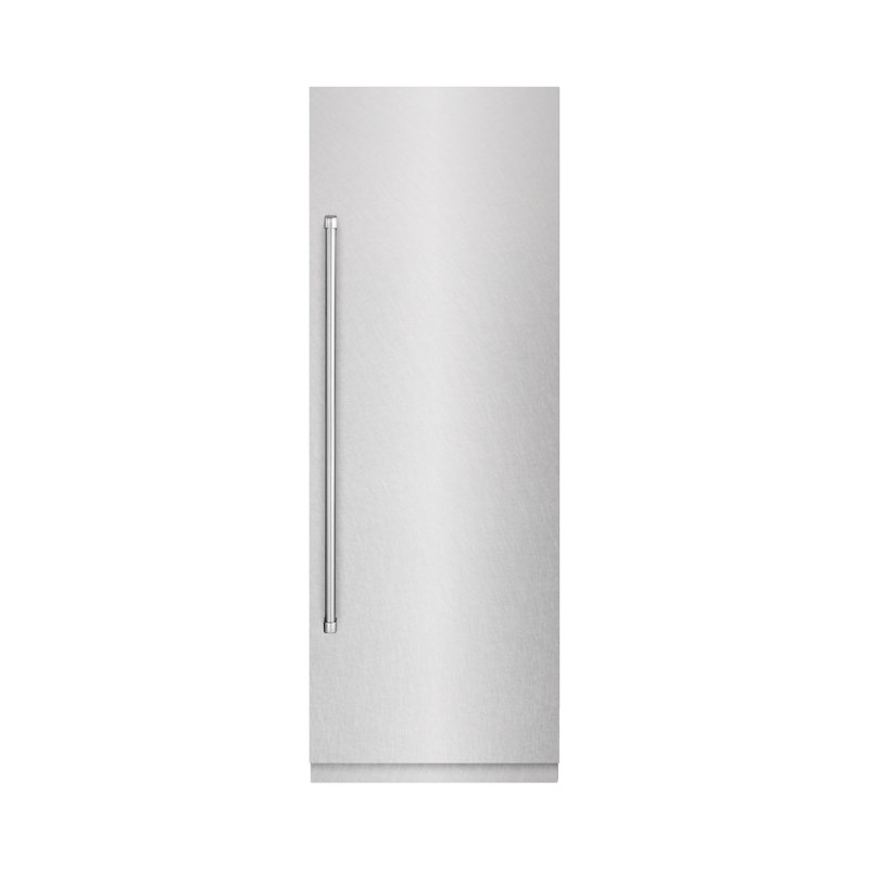 ZLINE 30 in. 16.7 cu. ft. Column Refrigerator with Graphite Gray Interior, Satin Stainless Steel