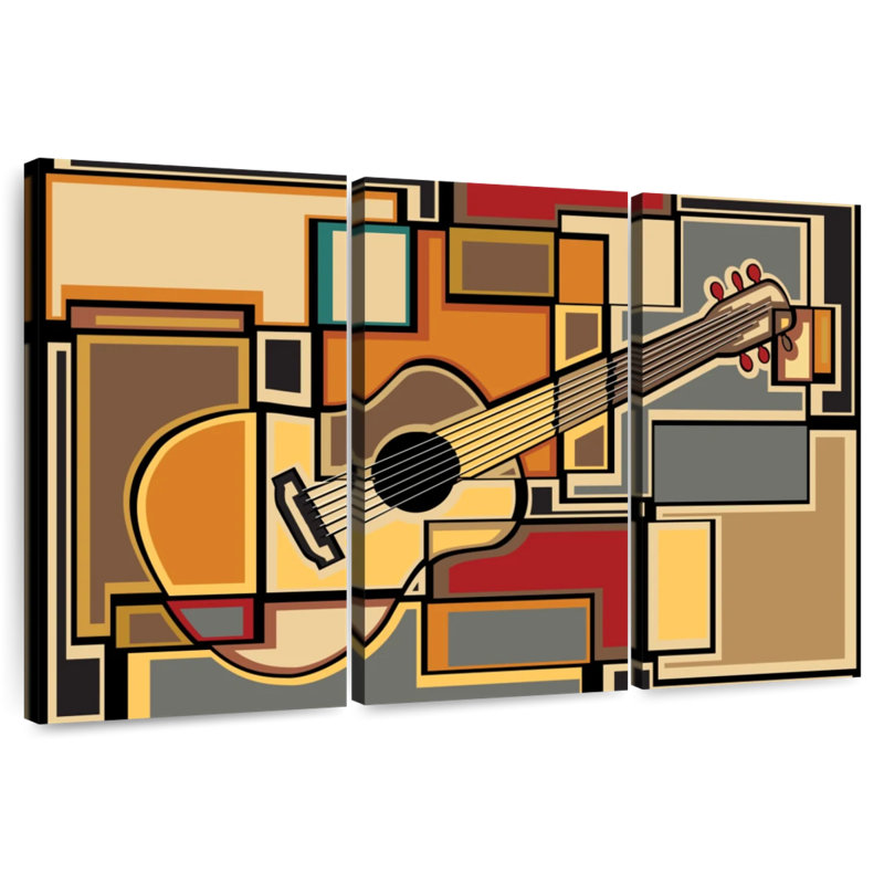 Abarca Guitar Abstract, 24" H x 38" W