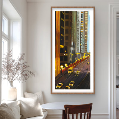 «New York City 9th Street - Scenic Cities», reproduction d'art encadrée