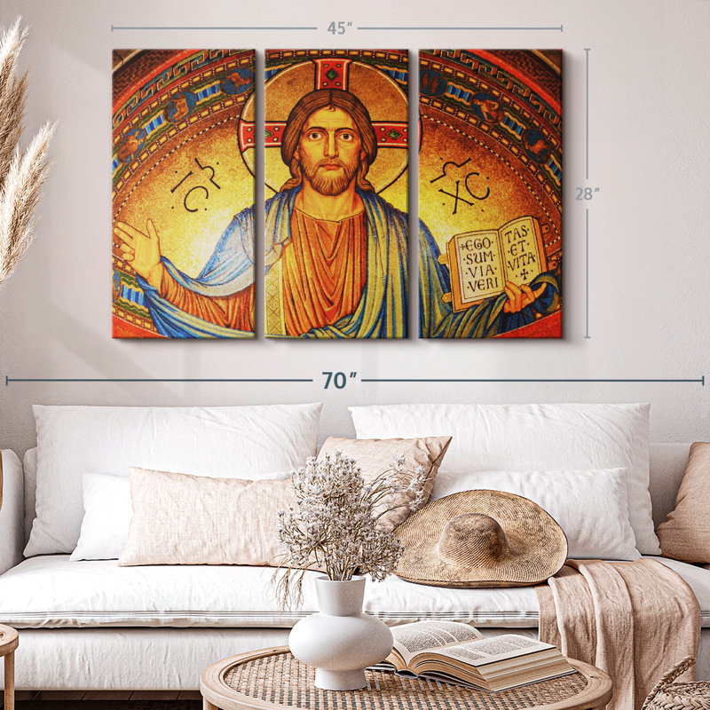 «Jesus russe» sur toile, H 28 po x l 45 po x P 1,25 po