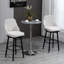 Ensemble de 2 tabourets de bar rotatifs Modern, rembourrés avec pieds et repose-pieds en acier
