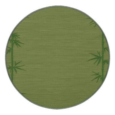 Tapis vert uni lavable à la machine