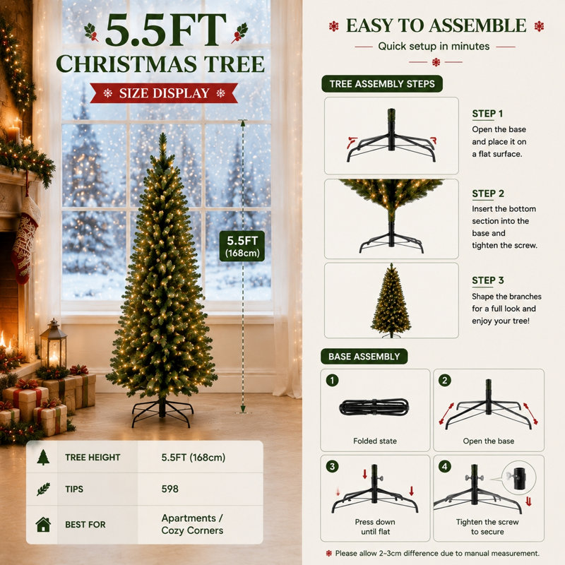 Fir Christmas Tree, 5.5FT