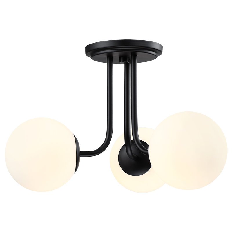 Keden Glass Semi Flush Mount