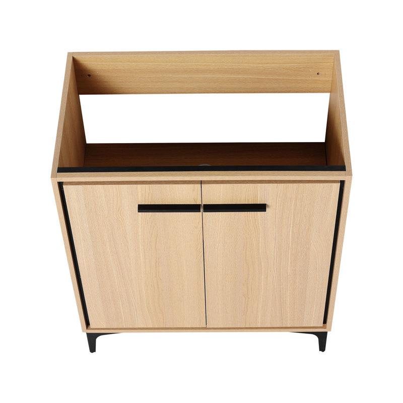 Meuble-lavabo pour salle de bain avec lavabo simple, meuble-lavabo sous-comptoir moderne avec double tiroir, meuble-lavabo sur pied autoportant, bois d'ingénierie