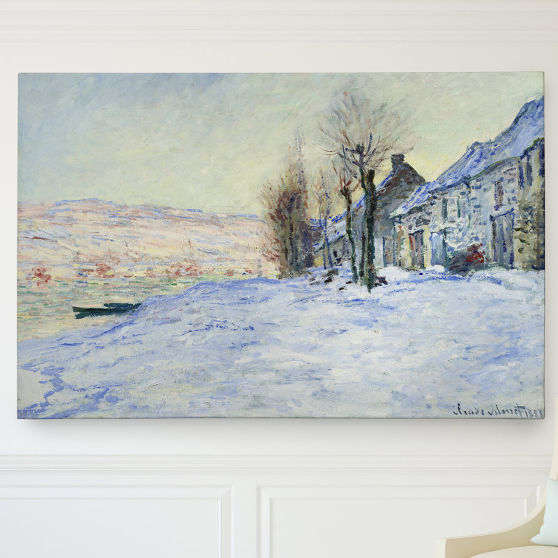 «Sun and Snow» par Claude Monet, reproduction, H 24 po x l 36 po x P 1,5 po, Toile tendue