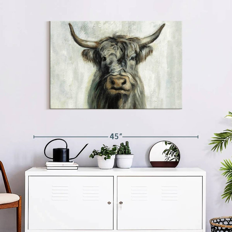 Brampt Highland Cow Horizontal, 24" H x 36" W