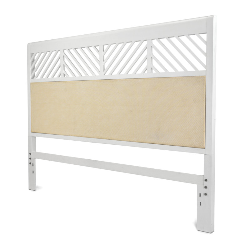 Miramar - Woven Headboard - King - Sand and Stark White Finish, King