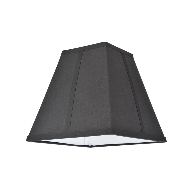 Abat-jour en tissu de coton empire H 9,5 po Tetoron (araignée) de couleur noire
