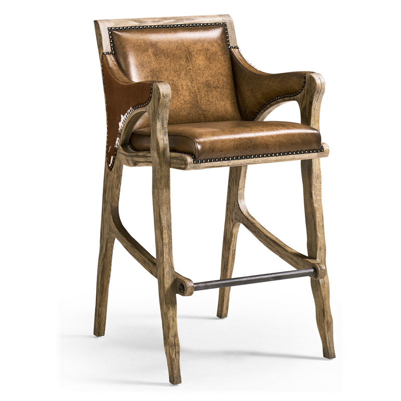 Echo Canyon Upholstered Stool with Solid Wood Frame