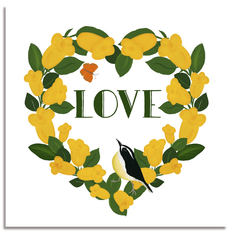 Studio Series - Toi La Heart Bird - Toile tendue avec châssis, 16" H x 16" W