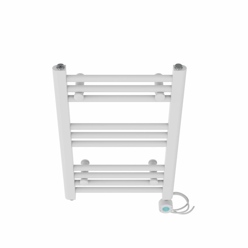 Bryana Straight Towel Rail Heated Towel Rails, 60cm H x 40cm W x 3cm D, White