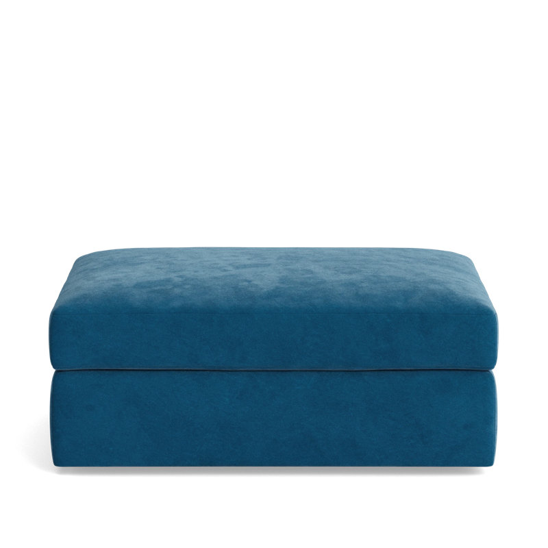 The OG Ottoman, Performance Velvet - Denim