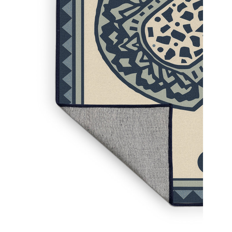 Tapis gris lavable à la machine Klein Burrito, 7 x 9