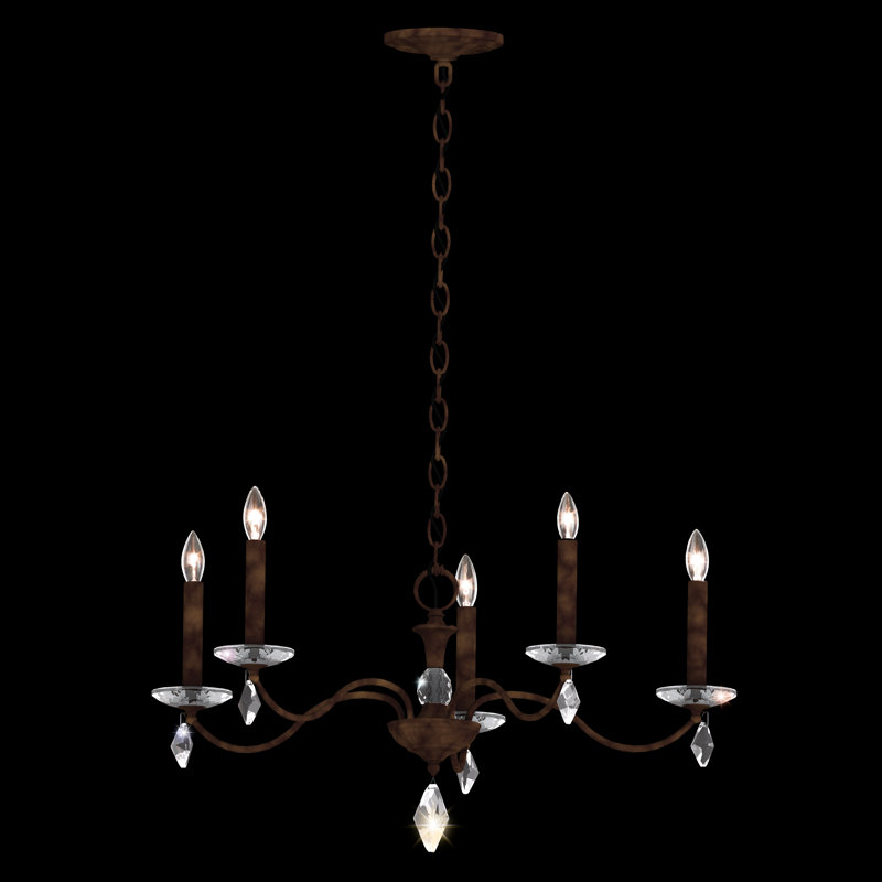 Modique 5 - Light Chandelier, Heritage, Heirloom Bronze