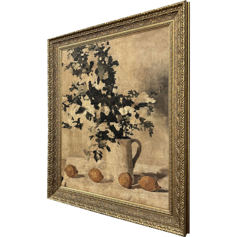 Fleurs et citrons, art encadré