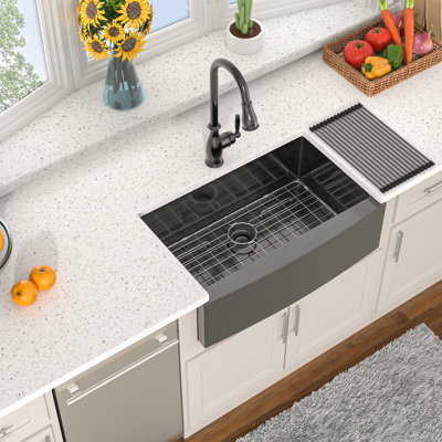 36'' L Farmhouse / Apron Single Bowl Stainless Steel Kitchen Sink