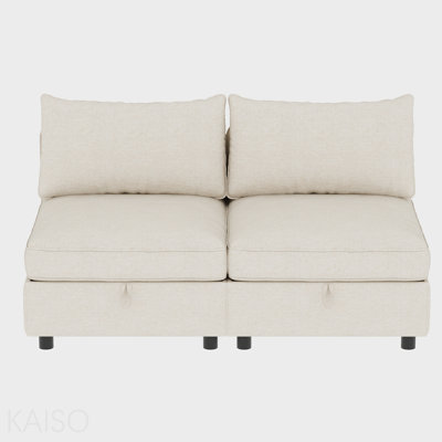 Siège sans accoudoirs pour canapé modulaire modulaire, siège de canapé convertible avec rangement, ensemble de canapé modulaire canapé-lit, combinaisons modulaires flexibles en tissu pour le salon