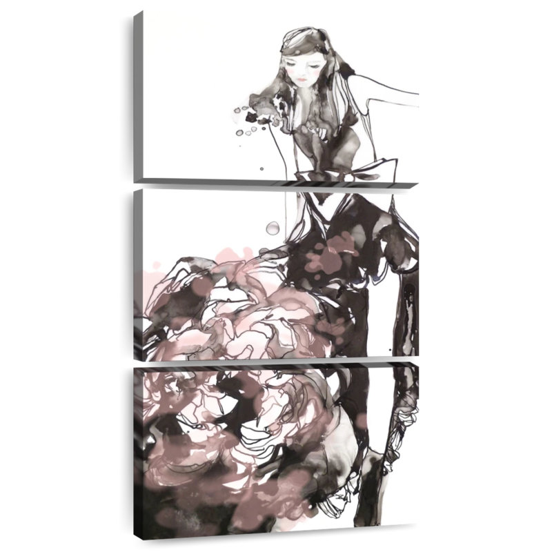 Robe pivoine, H 38 po x l 18 po