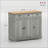 Sideboard with Solid Rubber Wood Top, Modern Distressed Light Gray Storage Cabinet | 3 Drawers | Engineered Wood | MDF-1227818373