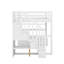 Lit mezzanine double avec bureau, tablettes et tiroirs-516311883