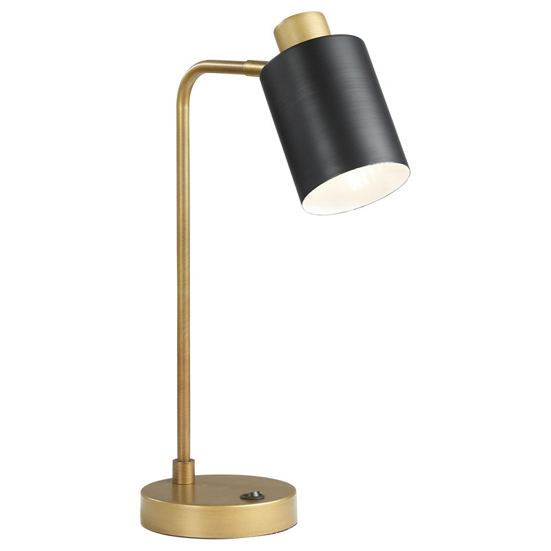Frieda 18-Inch Adjustable Angle Table Lamp Antique Brass